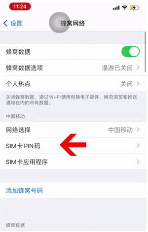 蚌埠苹果14维修网分享如何给iPhone14的SIM卡设置密码 